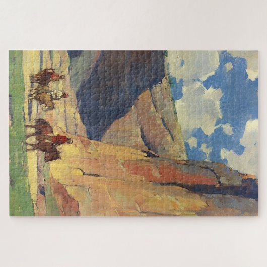 "IndiansThrough Canyon de Chelly" van Edgar Payne Legpuzzel (Horizontaal)