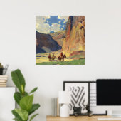 "IndiansThrough Canyon de Chelly" van Edgar Payne Poster (Thuiskantoor)