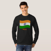India's Bharat Indian Waving Flag   T-shirt (Voorkant volledig)