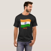 India's Bharat Indian Waving Flag   T-shirt (Voorkant volledig)