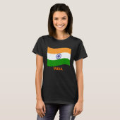 India's Bharat Indian Waving Flag T-shirt (Voorkant volledig)