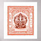 India's postzegelontwerp, Ganesha Poster (Voorkant)
