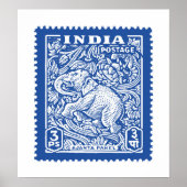 India's postzegelontwerp, olifant poster (Voorkant)