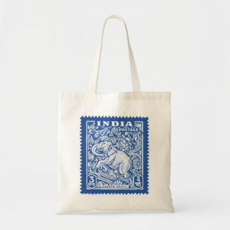 India's postzegelontwerp, olifant tote bag