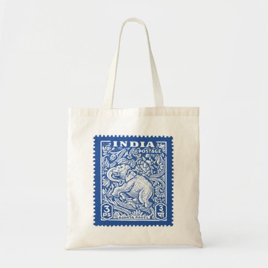 India's postzegelontwerp, olifant tote bag (Voorkant)