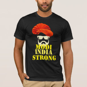india's sterke, trotse Narendra Modi t-shirt desig