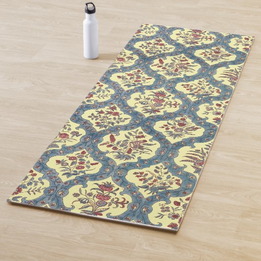 Indiase 18e-eeuwse bloempatroon yogamat (In situ)