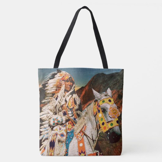 Indiase 1-B All-Over-Print Canvas tas (Voorkant)