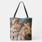 Indiase 1-B All-Over-Print Canvas tas (Achterkant)