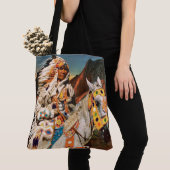 Indiase 1-B All-Over-Print Canvas tas (Dichtbij)
