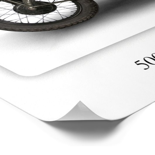 Indiase 741 WW2-modelmotorfiets - A3 Poster (Hoek)