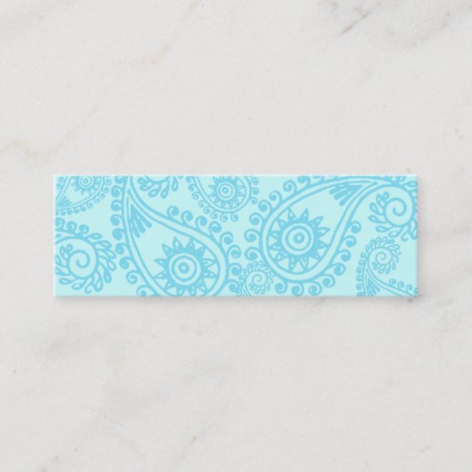 INDIASE AFDRUKPROFIELKAART MINI VISITEKAARTJE (Voorkant)