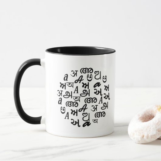 Indiase Alfabet Letters Mok (Met donut)