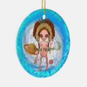 Indiase Alien Versiering Keramisch Ornament (Rechts)