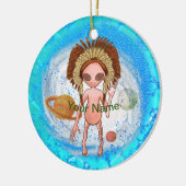 Indiase Alien Versiering Keramisch Ornament (Links)