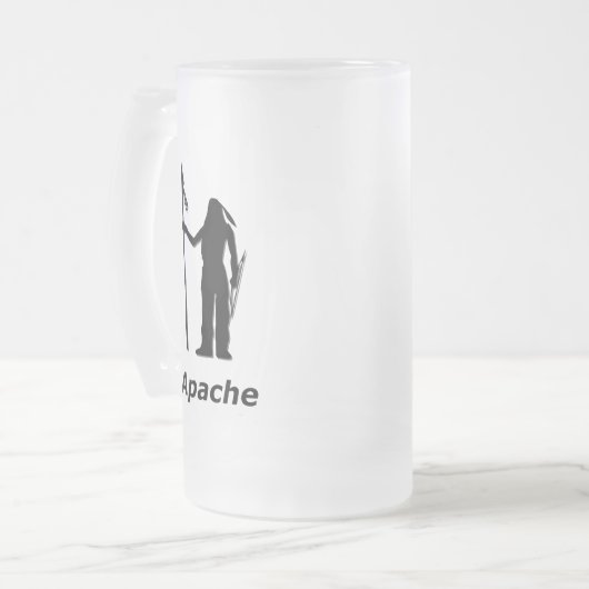 Indiase Apache Matglas Bierpul (Voorkant links)