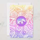 Indiase Baby eerste rijst Annaprashana ceremonie Kaart (Achterkant)