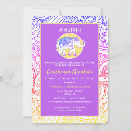 Indiase Baby eerste rijst Annaprashana ceremonie Kaart