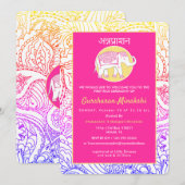 Indiase Baby First Rice Annaprashana Ceremony Kaart (Voorkant / Achterkant)