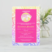 Indiase Baby First Rice Annaprashana Ceremony Kaart (Staand voorkant)