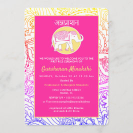 Indiase Baby First Rice Annaprashana Ceremony Kaart