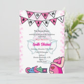 Indiase Baby shower Godh Bharai Hindu Pink Kaart (Staand voorkant)