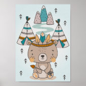 Indiase Beer Kinderkamer Poster Kraamkamer (Voorkant)