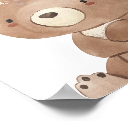 Indiase Beer Poster Kinderkamer Print (Hoek)