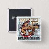 Indiase binnenlandse veiligheid vierkante button 5,1 cm (Voorkant /achterkant)