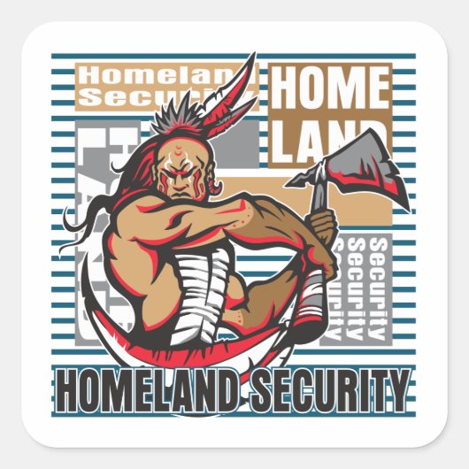 Indiase binnenlandse veiligheid vierkante sticker (Voorkant)