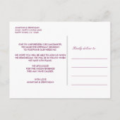 Indiase bloem olifant bruiloft VERANDERING VAN PLA Aankondigingskaart (Achterkant)