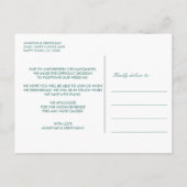 Indiase bloem olifant bruiloft VERANDERING VAN PLA Aankondigingskaart (Achterkant)