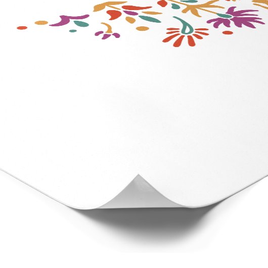 Indiase bloem olifant bruiloft welkom teken poster (Hoek)