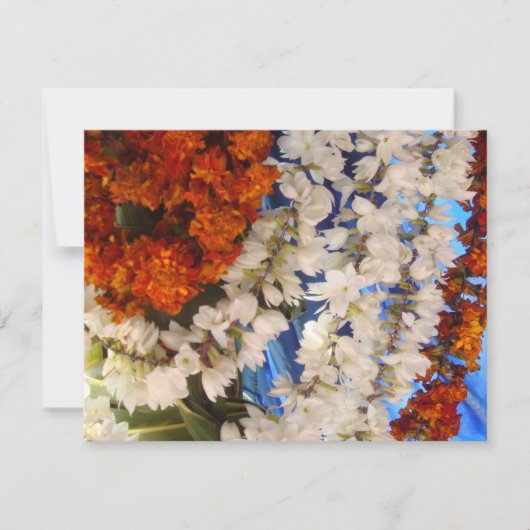 Indiase bloemengirlandes kaart (Voorkant)