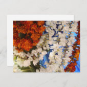 Indiase bloemengirlandes kaart (Voorkant / Achterkant)