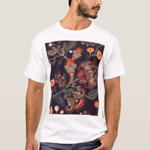 Indiase bloemengrote naadloze Natuur T-shirt
