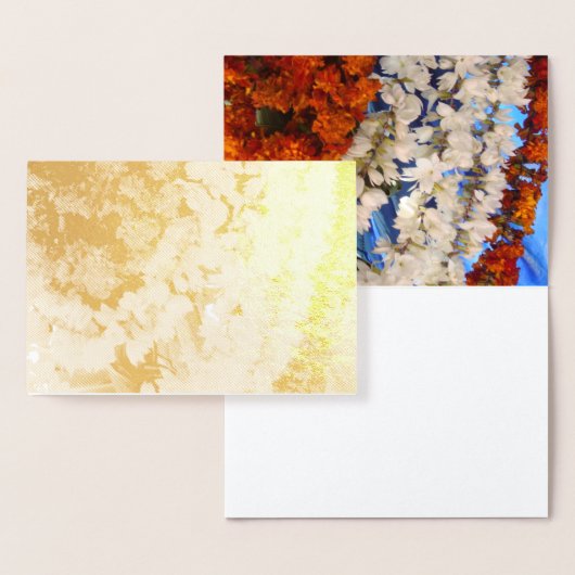 Indiase bloemenguirlandes folie kaarten (Display)