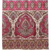 Indiase bloemenpaisley, etnisch mandala patroon. douchegordijn (Voorkant)