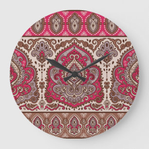 Indiase bloemenpaisley, etnisch mandala patroon. grote klok