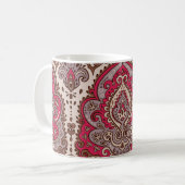 Indiase bloemenpaisley, etnisch mandala patroon. koffiemok (Voorkant links)