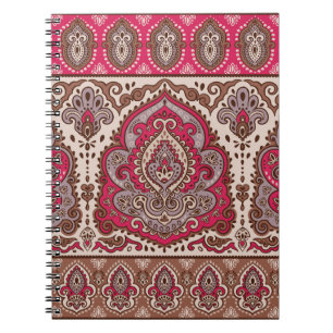 Indiase bloemenpaisley, etnisch mandala patroon. notitieboek