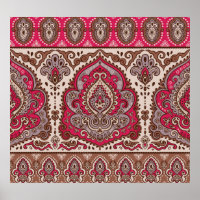 Indiase bloemenpaisley, etnisch mandala patroon.
