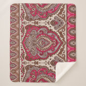 Indiase bloemenpaisley, etnisch mandala patroon. sherpa deken (Voorkant)