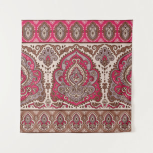 Indiase bloemenpaisley, etnisch mandala patroon. wandkleed