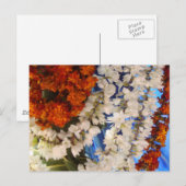 Indiase bloemenslingers briefkaart (Voorkant / Achterkant)