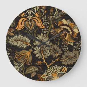 Indiase bloempaisley, naadloos etnisch patroon. grote klok