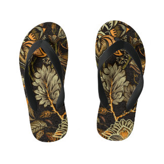 Indiase bloempaisley, naadloos etnisch patroon. kinder teenslippers