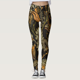 Indiase bloempaisley, naadloos etnisch patroon. leggings