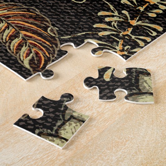 Indiase bloempaisley, naadloos etnisch patroon. legpuzzel (Zijkant)