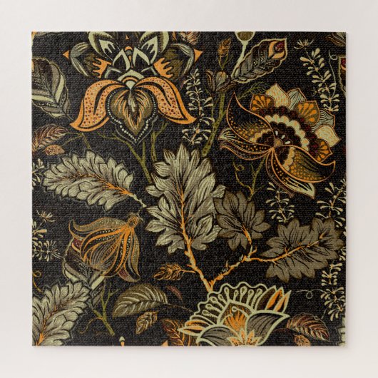 Indiase bloempaisley, naadloos etnisch patroon. legpuzzel (Verticaal)